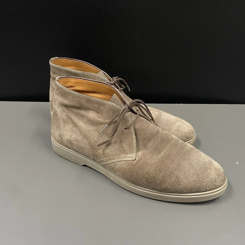 Magnanni Duran Mens Size 7.5 Chukka Ankle Grey Suede Casual Boots Shoes EU Sz 40